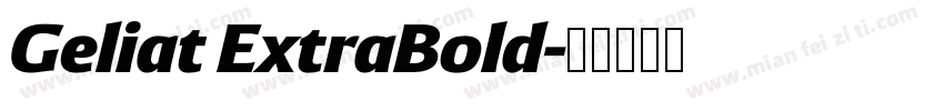 Geliat ExtraBold字体转换